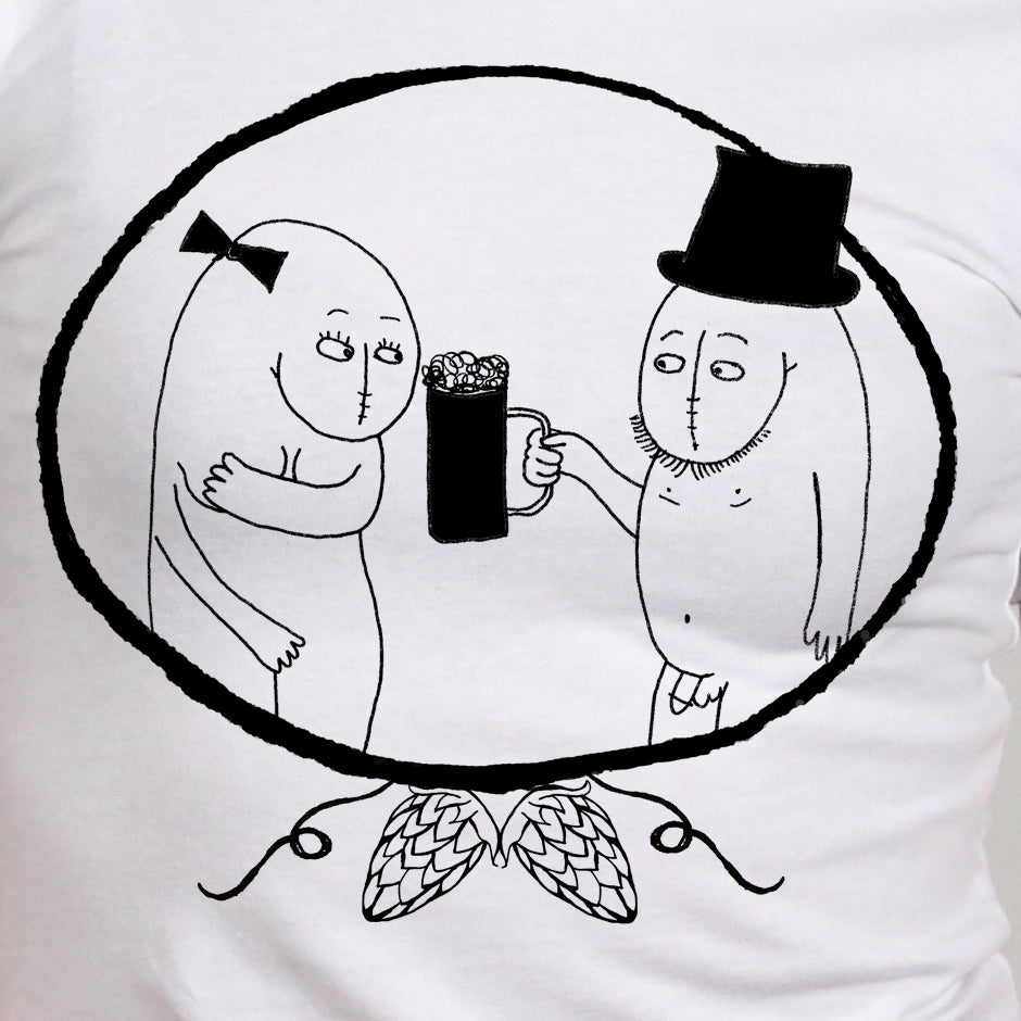 Beer Couple (white or grey)